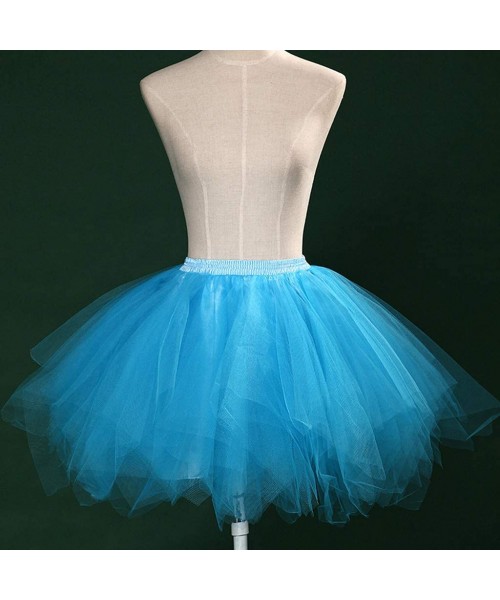 Bottoms Women's Tutu Christmas Tulle Skirt 50s Vintage Ballet Bubble Dance Skirts - Blue - CD1942DRQ3H