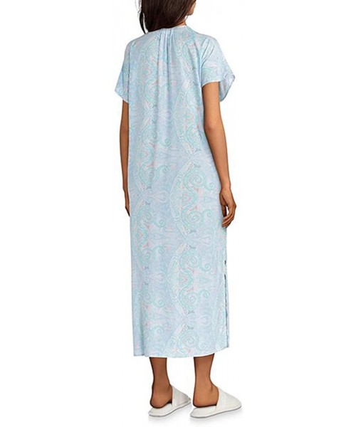 Robes Women's Paisley Print Woven Long Caftan - Blue - CV194RSO6CE