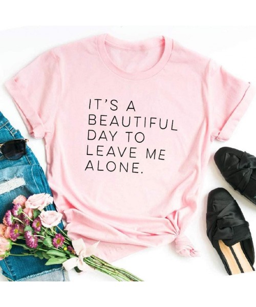 Shapewear Women's T-Shirt Cute Letter Print Short Sleeve Tee Top Funny Graphic T-Shirt - Pink - CJ196RLRG4L