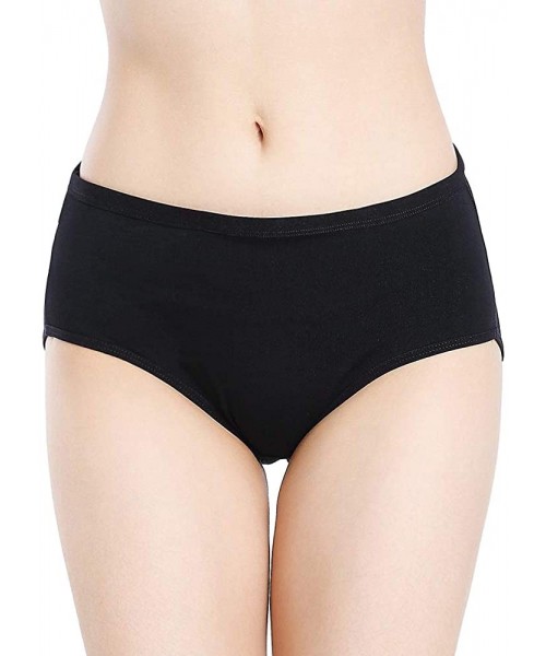 Panties Women Comfort Cotton Underwear Classic Full Coverage Breathable Briefs Panties Underpants Multipack - 4 Colors - CV18...