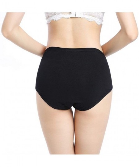 Panties Women Comfort Cotton Underwear Classic Full Coverage Breathable Briefs Panties Underpants Multipack - 4 Colors - CV18...