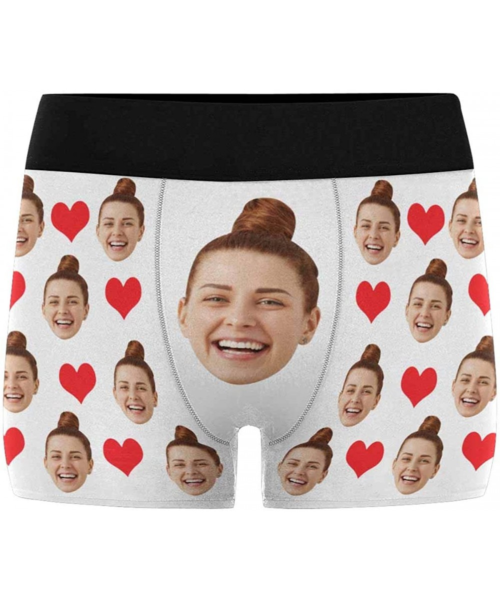 Briefs Custom Face Boxers Red Hearts Girlfriends Face White Personalized Face Briefs Underwear for Men - Multi 1 - CH18A4X3CU4