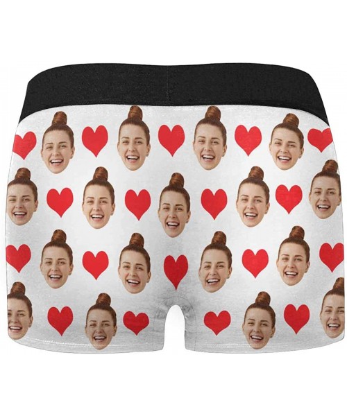 Briefs Custom Face Boxers Red Hearts Girlfriends Face White Personalized Face Briefs Underwear for Men - Multi 1 - CH18A4X3CU4