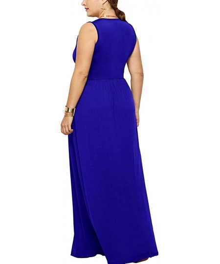 Nightgowns & Sleepshirts Women's Straps Sleeveless Deep V Neck Backless Irregular Bodycon Party Dress - Blue - CB19050UX2T