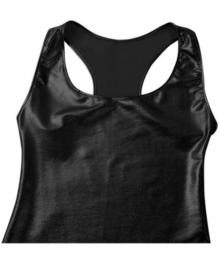 Camisoles & Tanks Women Fashion Clubwear Punk Dance Tanks Tops Shiny Metallic U Neck Back Slim Fit Summer Camisole Tank Vest ...