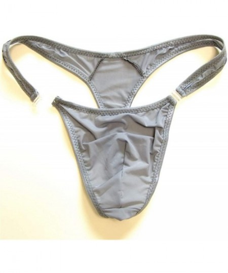 G-Strings & Thongs New Sexy Hot Underwear Translucent Men Nylon Thongs Bikini Briefs G Strings/Jocks/Tanga/T Back Size - Blac...