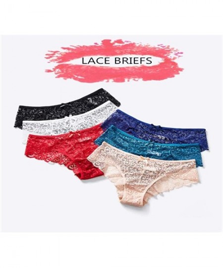 Panties Womens Underwear-Triangle for Women-Sexy Lace Bikini Panty Hipster Breathable Soft Briefs pack of 6. - 6 Pack Seamles...