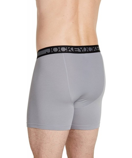 Boxer Briefs Men's Underwear Cotton Performance Midway Brief - Mid Grey - CO18D5TZX87