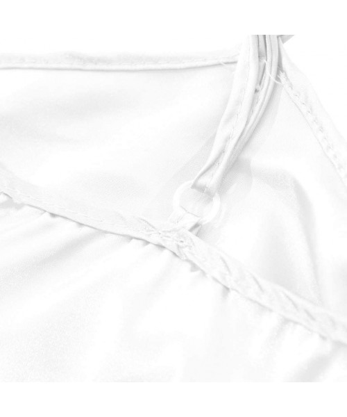 Thermal Underwear Valentine Lingerie Women wear-New Stain Lace Lingerie Nightdress Pajamas Camisole Ruffers Sleepwear Set - W...