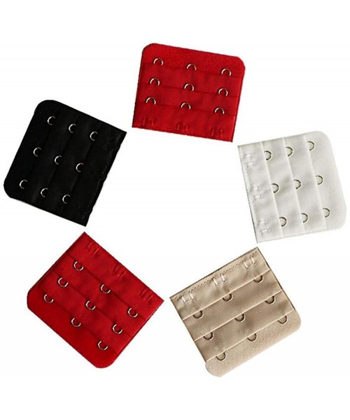 Accessories 5Pcs Lady Bra Extenders 3 RowsHooks Strap Sewing Tool Women Extension Intimates Accessories - Skin 5 Buckle - CE1...