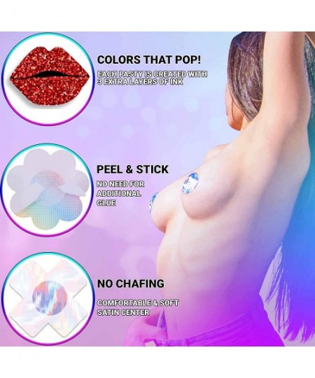 Accessories Nipplecovers Rave Pasties - Nipple Covers Breast Petals for Women | Disposable Self Adhesive Cover - 2 Pcs - Avoc...