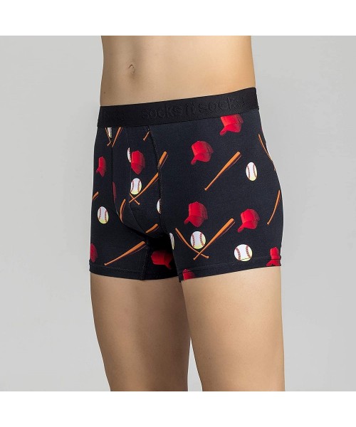 Boxer Briefs Mens Boxer Briefs-Premium Underwear for Men-Stylish & Comfortable Boxer-Gift Box - Baseball - C518N0MNWUQ