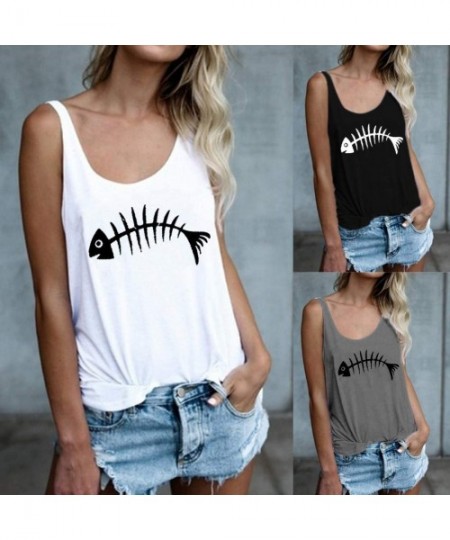Camisoles & Tanks Camisole for Women Gibobby Cute Cat Print Tank Tops Summer Loose Tops Beach Party Vest Casual T-Shirt - P-g...