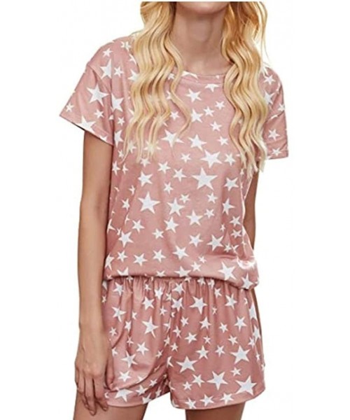 Sets Women's Pajama Set tie-dye Leopard Print Sleeveless Tank top Elastic Waist Shorts Pajamas Home wear Casual Print tie-dye...