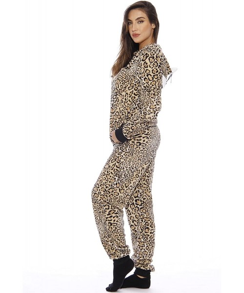 Sets Animal Print Microfleece Adult Onesie One-Piece Pajamas - Kitty New - CC12KK0NQMZ