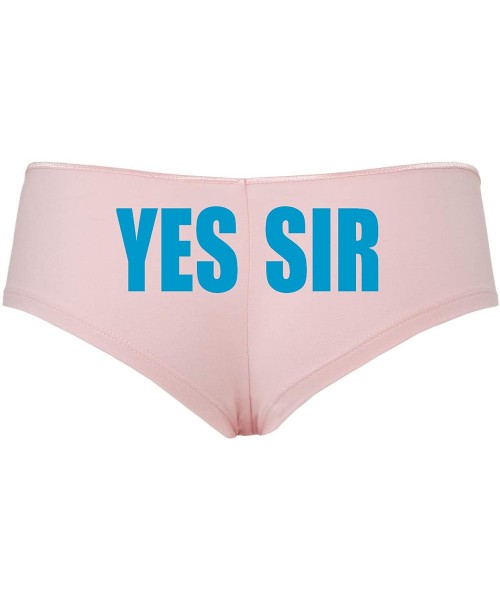 Panties Yes Sir Master Daddy DDLG Pink Boyshort for Daddys Little Slut - Sky Blue - CO18SRQKXI4