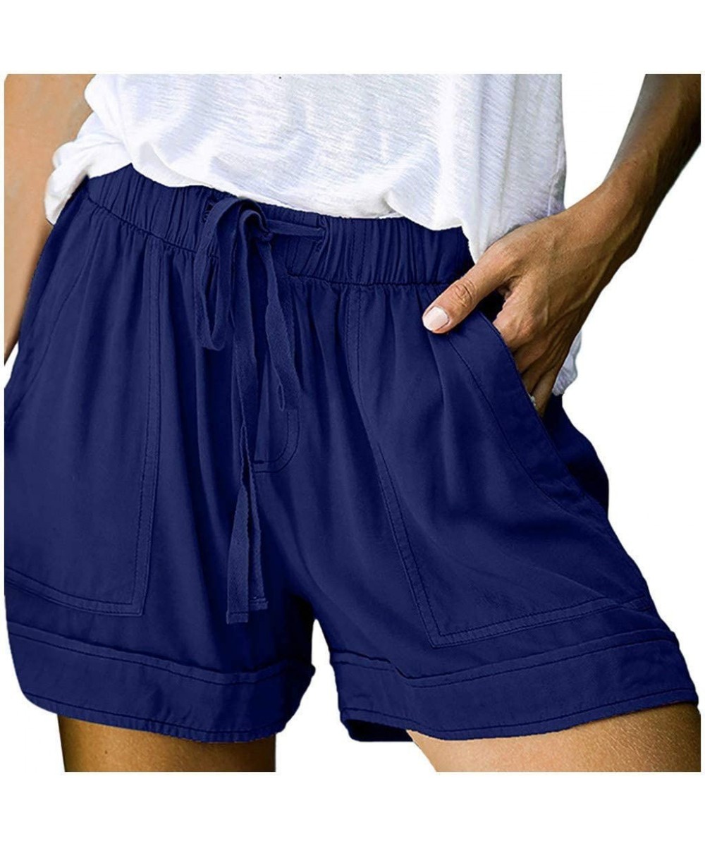 Nightgowns & Sleepshirts Women Casual Comfy Drawstring Elastic Waist Soild Summer Beach Shorts with Pockets Fashion Hot Pants...