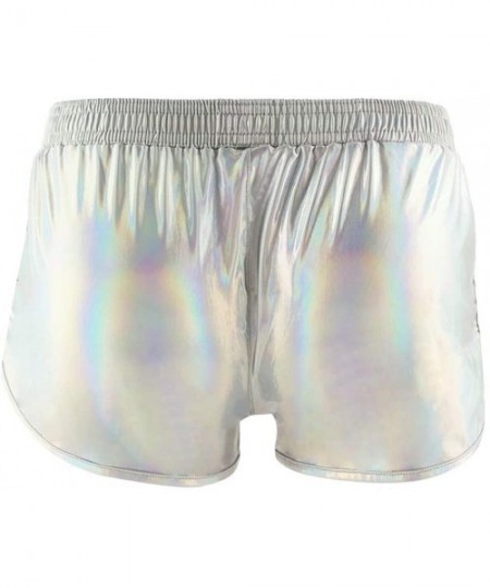 Boxer Briefs Arroyo Youth Men's Stage Performance Ice Silk Loose Comfort Boxer - Silver - CD192LUKG48