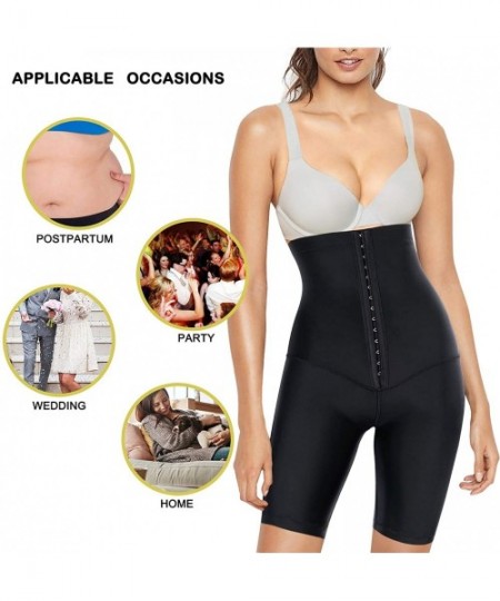 Shapewear Women Waist Trainer Body Shaper Shorts Hi-Waist Thigh Shapewear Panties Tummy Control Girdle Underwear - Black Butt...