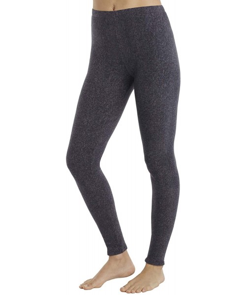 Thermal Underwear ClimateRight Women's Stretch Fleece Warm Underwear Leggings - Grey Cationic - CL18OZCHE5W