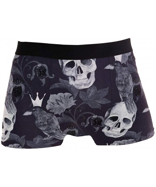 Boxer Briefs Fashion Colorful Summer Men's Casual Underwear Boxer Briefs Breathable Sport - Skull and Crow - CF18OR9QT93