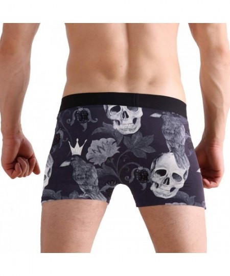 Boxer Briefs Fashion Colorful Summer Men's Casual Underwear Boxer Briefs Breathable Sport - Skull and Crow - CF18OR9QT93