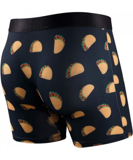 Boxer Briefs Men's Fun Pattern Colorful Underwear Boxer Brief - Taco - C718U87C5MK