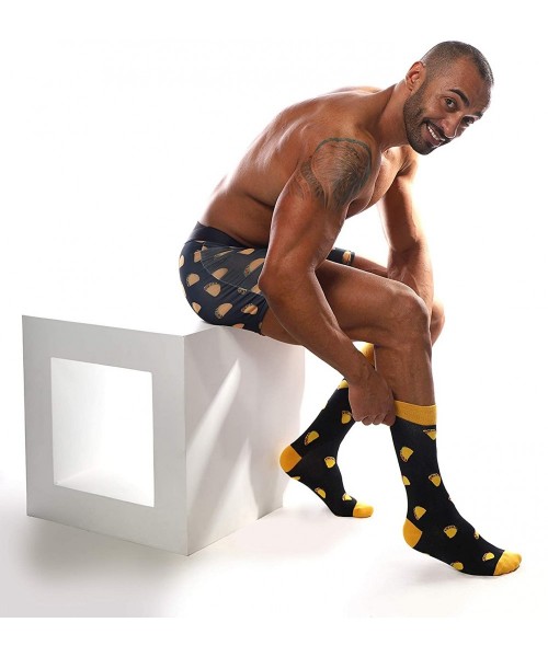 Boxer Briefs Men's Fun Pattern Colorful Underwear Boxer Brief - Taco - C718U87C5MK