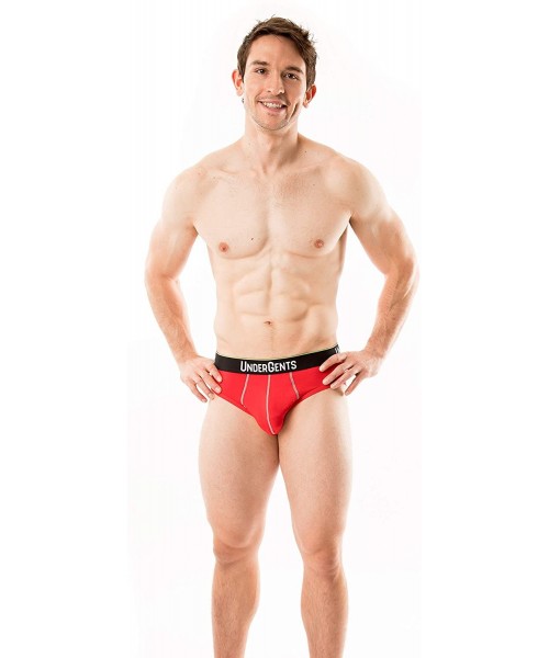 Briefs Men's Brief Underwear CloudSoft Fabric with Cooling Modal - Red - CF1852HDS2X