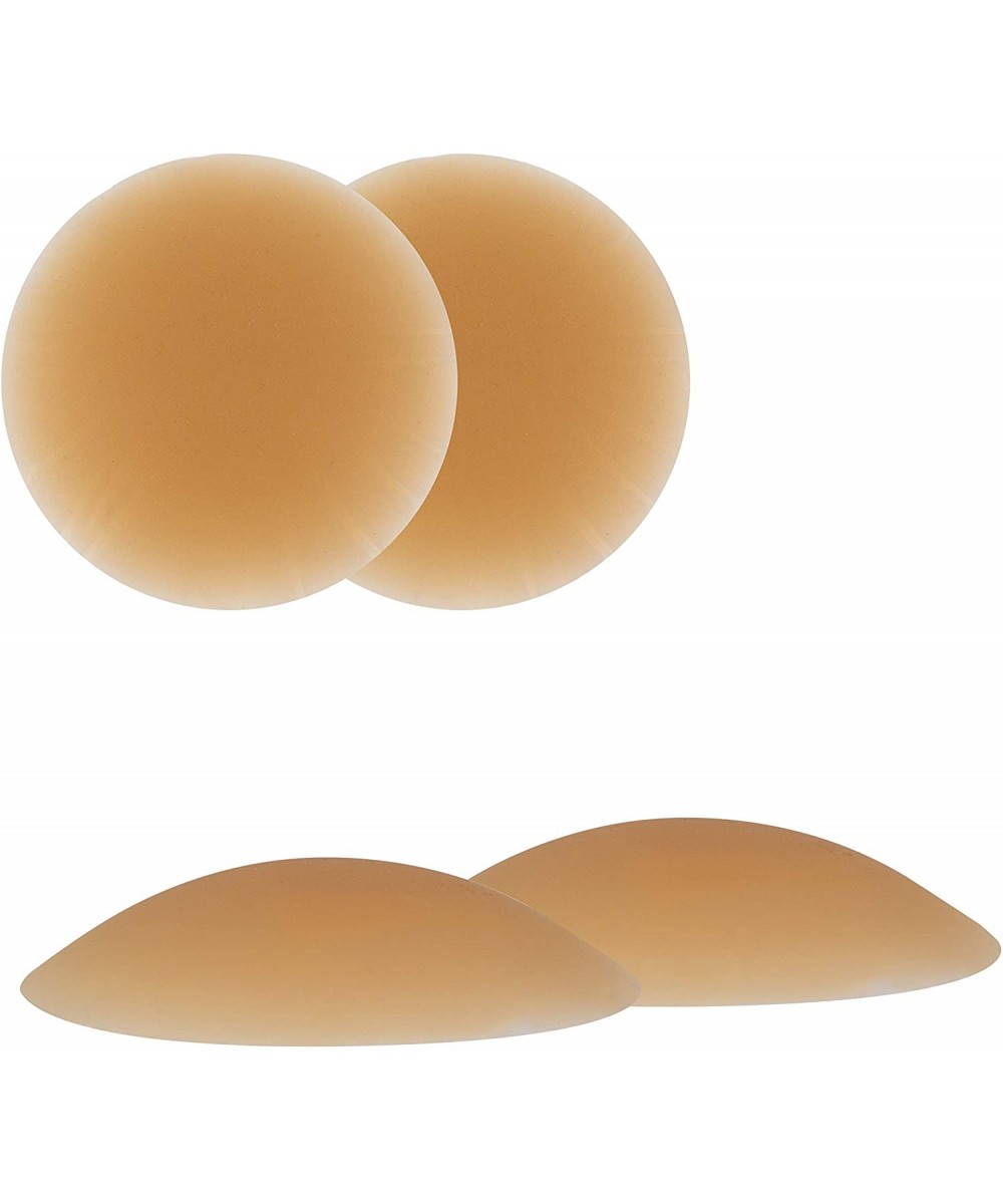 Accessories Deluxe Reusable and Adhesive Matte Silicone Nipple Covers - Cajeta - Tan - CC195XIG5W3