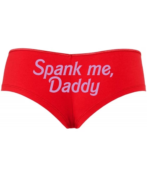 Panties Spank Me Daddy for DDLG Princess Kittens Cute Red Boyshort - Lavender - C118SX3298C