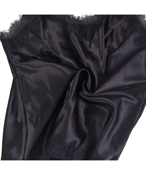 Sets Sexy Pajamas for Women - Sleepwear Camisole + Shorts Pjs Nightwear - A-black - CX1972ZI793