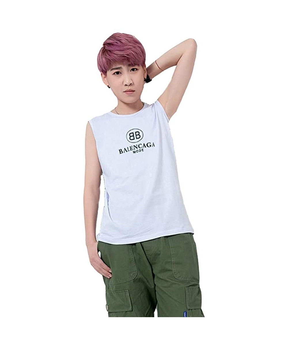 Bustiers & Corsets Trans Les Lesbian Chest Breast Binder Casual Outerwear Tomboy Undershirt Vest Tops - White - CV18ZLUXSRY