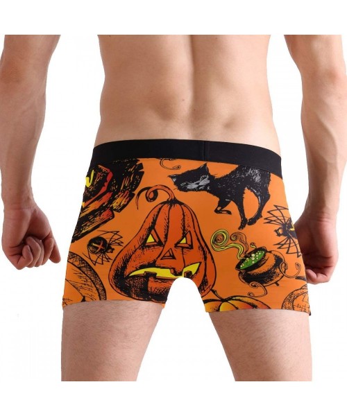 Briefs Fashion Colorful Summer Men's Casual Underwear Boxer Briefs Breathable Sport - Multicolour-halloween Pumpkin - CK18N0N...