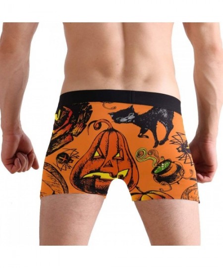 Briefs Fashion Colorful Summer Men's Casual Underwear Boxer Briefs Breathable Sport - Multicolour-halloween Pumpkin - CK18N0N...