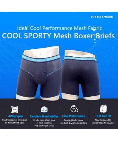Boxer Briefs Mens Cool Sporty Mesh Performance Stretch Boxer Briefs - 01_5 Pack - CO11AUPR1DP