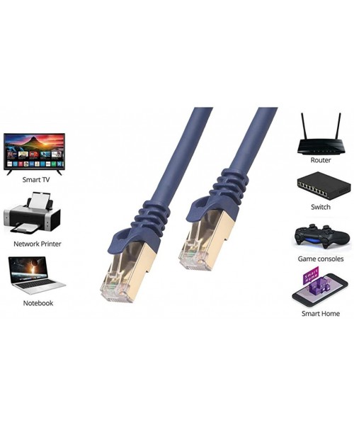 Robes Cat 8 Ethernet Cable Professional Network Patch Cable 40Gbps 2000Mhz High Speed - F 7.6m - CJ19643X0QT