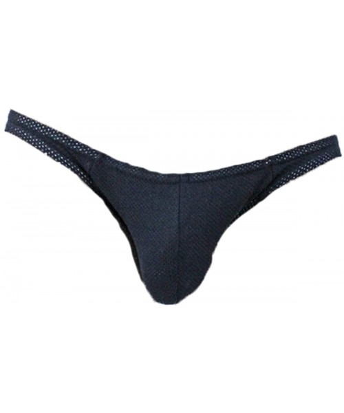 Briefs Men's Brief - Cotton Mesh Bikini Brief Pouch Underwear for Men - Black - CW18Y0433HR