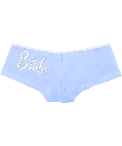 Panties Bride Panties Wedding - Bride Panties for Women - Bachelorette Party Bridal Shower Lingerie - Bride Silver (Blue Chee...