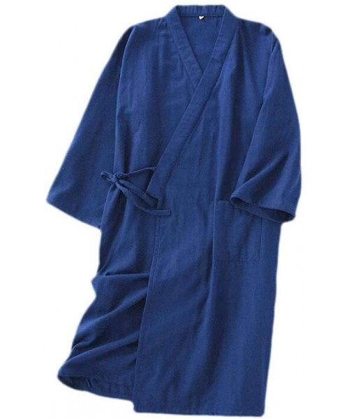 Robes Spa Bathrobe Light Weight Loose Kimono Cotton Nightwear Robe - 4 - CP18UZ3KRTY