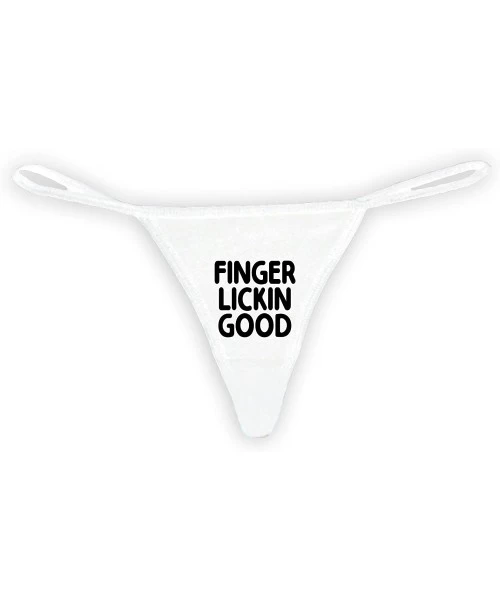 Panties Women's Funny Sexy Thong Fin Good - White - CL12MY35SVF