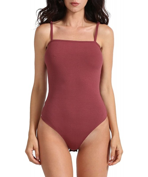 Shapewear Womens Light Weight Basic Stretch Fitted Bodysuit in Various Style - Newbs18-mauve - CN188Z7EXT7