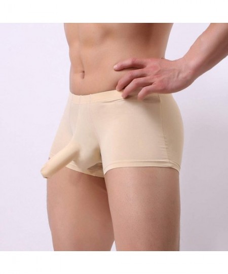 Boxer Briefs Sexy Boxer Briefs Soft Comfy Underwear Underpants Breathable Lightweight Knickers Shorts - B-beige - C61940E8HAY