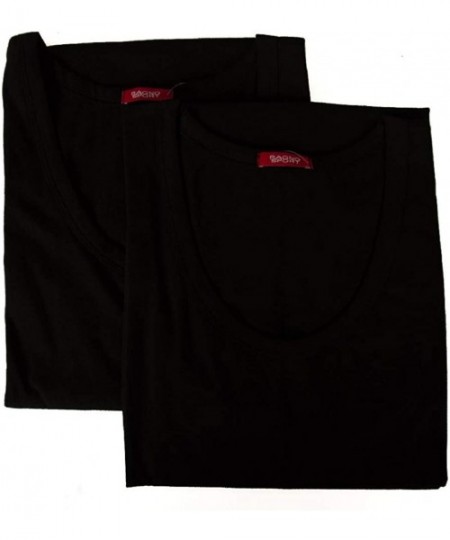 Undershirts Package 2 Cotton Undershirt Camisole Sport Item 601412 - 020b Nero - CY190RQTSG5