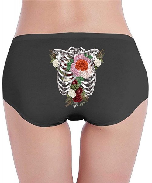 Panties Fashion Panties Split Skeleton Flowers Print Cute Sexy Fun Lingerie Gifts for Women - Roses Inside4 - CJ192X4O8NY