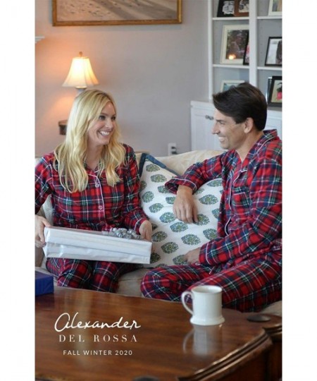 Sets Women's Warm Flannel Pajama Set- Long Novelty Button Down Cotton Pjs - Vibrant Kaleidoscope With Black Piping - CW17Y4YMRUL
