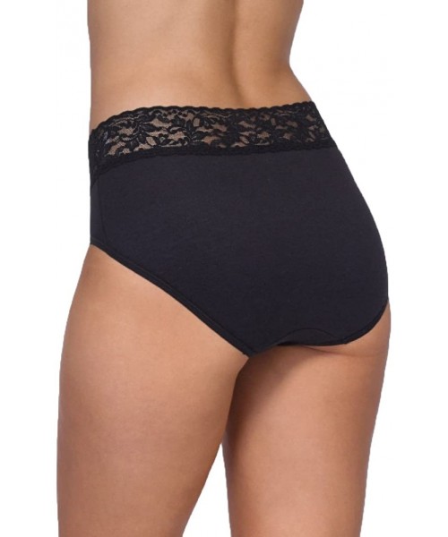 Panties Women's Cotton French Brief - Black - CT11FZOKV61