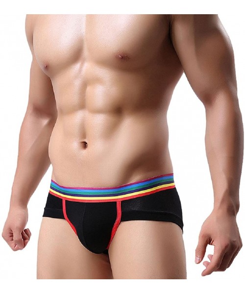 Boxers Men's Sexy Modal Underwear Shorts Boxers Underpants Soft Briefs - Black - CB126G501Y9