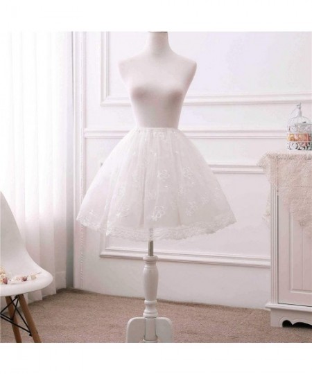 Slips Women Victorian Petticoat Wedding Bridal Underskirt Slip - White 25 - CN18Q8XTL5K