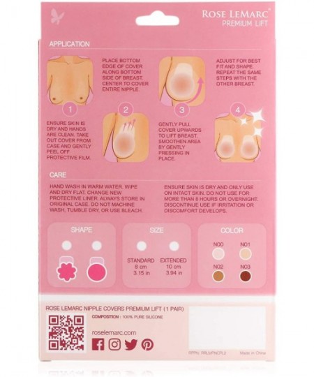 Accessories Premium Breast Lift Reusable Silicone Nipple Covers - Nude N01 Light - C7193N5L9Z3